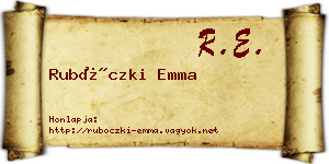 Rubóczki Emma névjegykártya