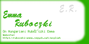 emma ruboczki business card